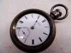 Antique 18s Sterling Silver Swing Out Pocket Watch Waltham 1880s Vintage Old