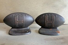 Very Rare HARVARD FOOTBALL Cast Iron Bookends...
