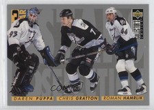 1996-97 Collector's Choice 3 Star Selection Daren Puppa Chris Gratton #331 0a4