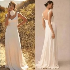 NEW NWT Reformation Lecce Dress Ivory Maxi Dress Wedding Bridal Formal Gown 8