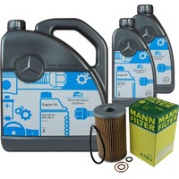 MANN-FILTER ÖLfilter 7L MotoröL 5W-40 MB 229.5 FüR Mercedes-Benz Coupe