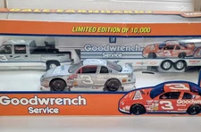 RARE Silver Dale Earnhardt #3 Wheaties Trackside Chevy Crew Cab Show Car Trailer
