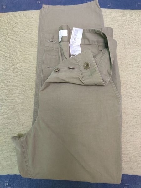 Women COS Trousers Khaki Cotton 34 #6OZ2
