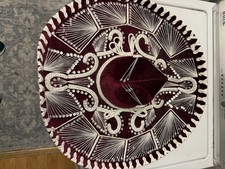 Belri Hats Charro Sombrero   Authentic Mexican Velvet Hat   Burgundy with Silver