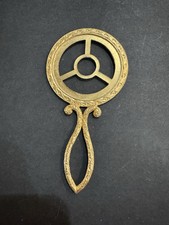 vtg gold handbag  Hand Mirror Frame