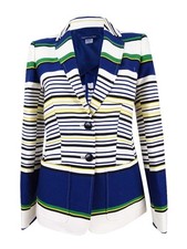 Tommy Hilfiger Women's Three-Pocket Striped Blazer