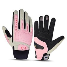 Summer Breathable Motorcycle Gloves for Women,Touchscreen Motorbike Medium Pink