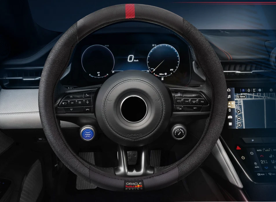 Red Bull Racing 15" Car Steering Wheel Cover Black Universal 38cm - image 3 of 3