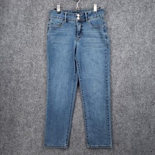 Curve Appeal Jeans Womens 2 26 Blue High Rise Straight Leg Stretch Medium Wash