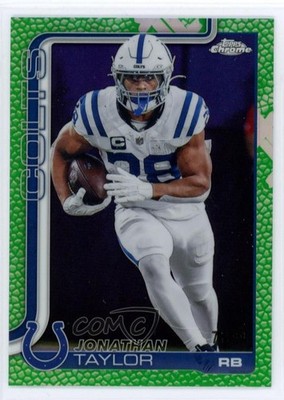 2025 Topps Chrome Green Leather Refractor /99 Jonathan Taylor #130 1uu5