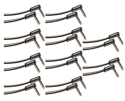 EBS High Perfomance Flat Patch Cable 10cm Black/Gold x 10