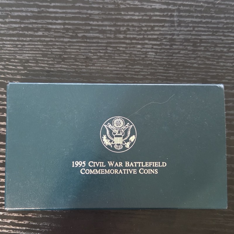 1995-S San Francisco Proof $1 & 50C Civil War Battlefield Commem Silver/Clad COA