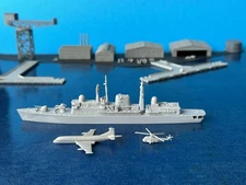 1:700 BUILT British Royal Navy HMS Sheffield Type 42 Destroyer Pit Road Skywave