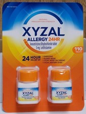 Xyzal 24 Hour Allergy 110 Count Tablets Expires 09/2027
