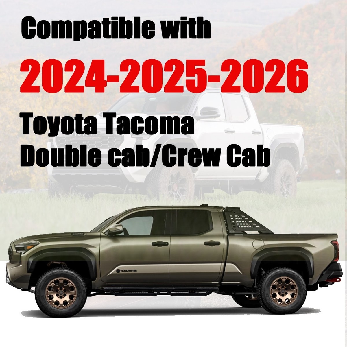 Vijay For 2024-2026 Toyota Tacoma Crew Cab Running Boards & Step