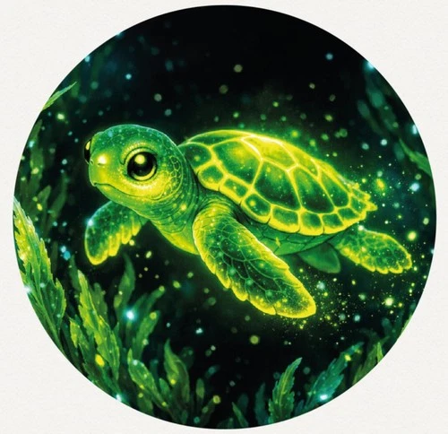 Hayleybug 1/10th oz Lumen of the Deep Turtle Silver Round