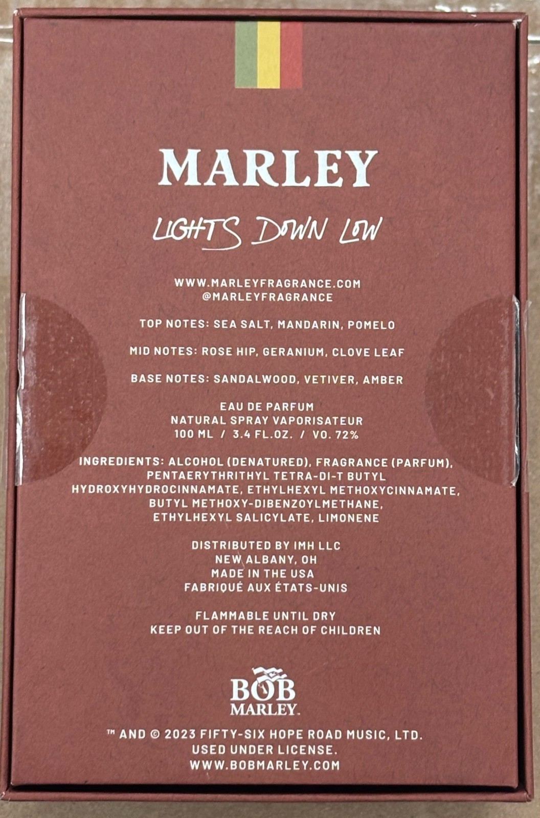 Marley Lights Down Low Eau De Parfum Rich Niche Fragrance For Unisex 100 ML