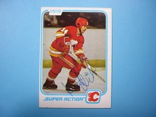 1981/82 O-PEE-CHEE NHL HOCKEY CARD #34 KENT NILSSON IA EX/NM AUTO AUTOGRAPH OPC