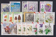 Croatia 1992-2004 Botany, Plants, Flowers Lot 21 Values ** / MNH