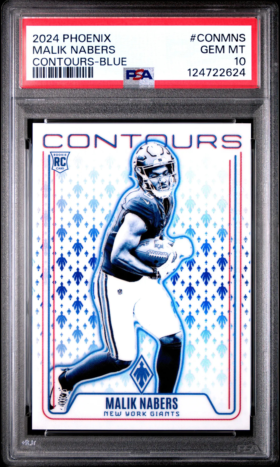 Malik Nabers Panini Phoenix Contours #CONMNS Blue