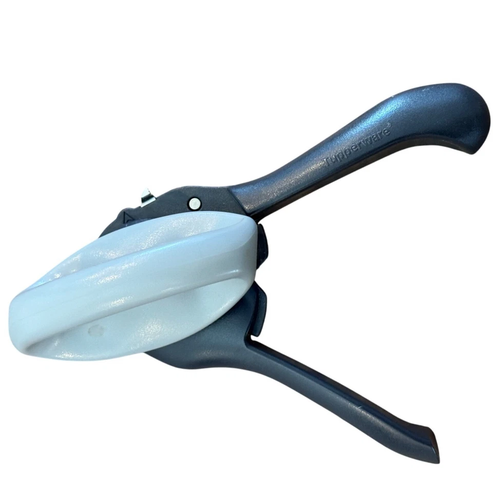 Tupperware Smooth Edge Can Opener Blue Gray Stainless Steel Manual Clean - Image 2 of 4