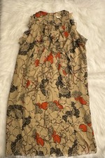 Valentino Roma Silk Ruffle Floral Dress IT 46 US 10 Made in Italy