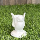 Vintage Milk Glass Owl Figurine Small Candle Holder Votive Unmarked