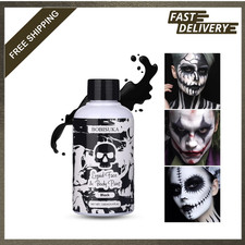 Liquid Body Paint Black Face Makeup Non Toxic Washable Fast Drying Foundation