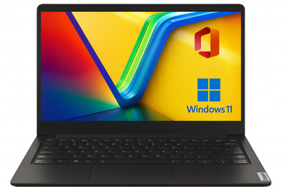 HD mit Full Lifetime Microsoft Office Windows 11 PRO Laptop 64GB SSD 14'' LED