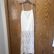 Showpo Loren Maxi Dress Square Neck Contrast Skirt Dress In White Size US 10 NWT