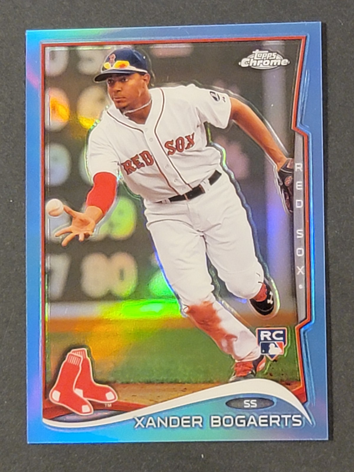 2014 Topps Chrome Xander Bogaerts Blue Refractor /199 Rookie RC #25 Padres