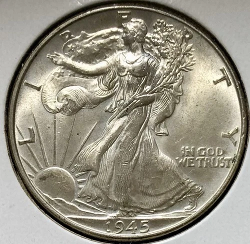 1945 P Walking Liberty! GEM BU++! VERY TOUGH TO FIND THIS NICE! Bid Start @ Melt