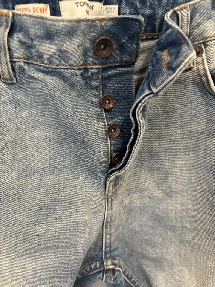 Новые без ценников джинсовые шорты Top Shop для парней размер 34 синяя джинсовая ткань - Изображение 2 из 4