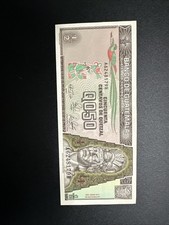 Uncirculated guatemala 1/2 quetzal 1989