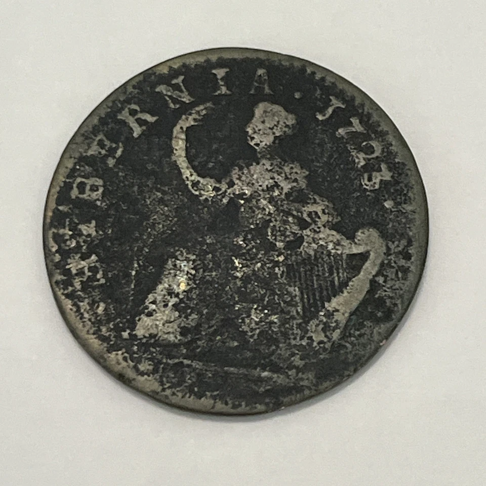 IRELAND 1723 1775 1822 1/2 Penny Half Penny 3 Coins - Image 3 of 4