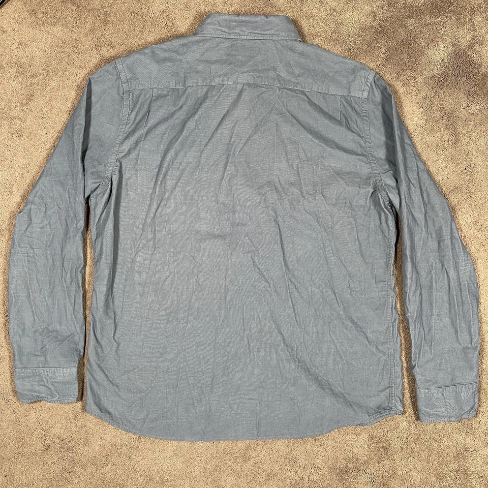 Camisa de pana elástica marca Faherty para hombre XL azul manga larga abotonada MFW2208 Foto 3 de 4