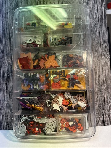 Plastic Case Of Halloween Beads - Many Styles - Crafts -DIY - Free Shipping