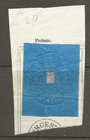 FIFTY POUNDS Embossed PROBATE Duty Label/Seal  on piece £50