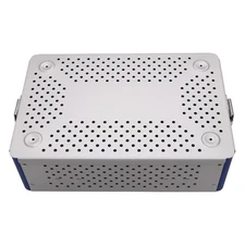 Aluminium Alloy Sterilization Tray Case Surgical Instrument Disinfection Box USA