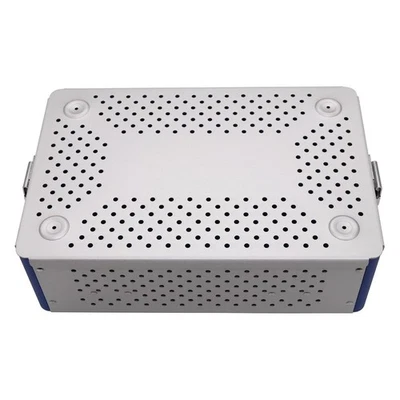 Aluminium Alloy Sterilization Tray Case Surgical Instrument Disinfection Box USA
