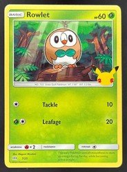 Rowlet 007/025 McDonald's 25th Anniversary Promo