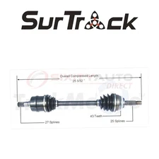 SurTrack MI-8095 CV Axle Shaft for Constant Velocity jx