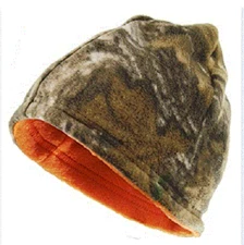Realtree XTRA Camo Reversible to Blaze Fleece Beanie by Zeek REG 19.99 SALE 5.99