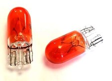 12V Light Bulbs 25MM - 501 Fitment - Indicator Orange / Amber x 2 Pack Wedge