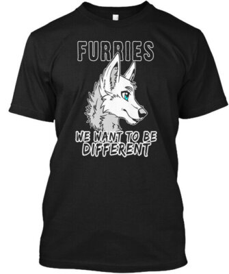 Furries We Want To Be Different Furry Cosplay T-Shirt Made in USA Size S 5XL