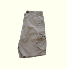 OAKLEY SOFTWEAR EMBROIDERED CARGO PLAID VTG Y2K BROWN 10" SHORTS MENs SZ 33 2012