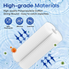 20 Micron 10" X 4.5" Whole House Sediment Pleated Water Filter Replacement fo...