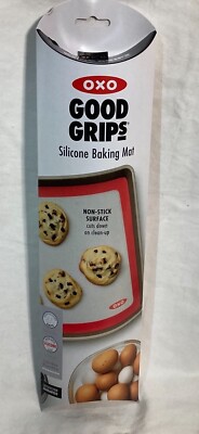 Oxo Good Grips Silicone Kitchen Baking Mat 11.5 in. x 16.5 in. - White w/ Red