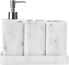 Bathroom Accessories Set, 4 Pcs Bathroom Accessory Set, Soap Dispenser, Toothbru