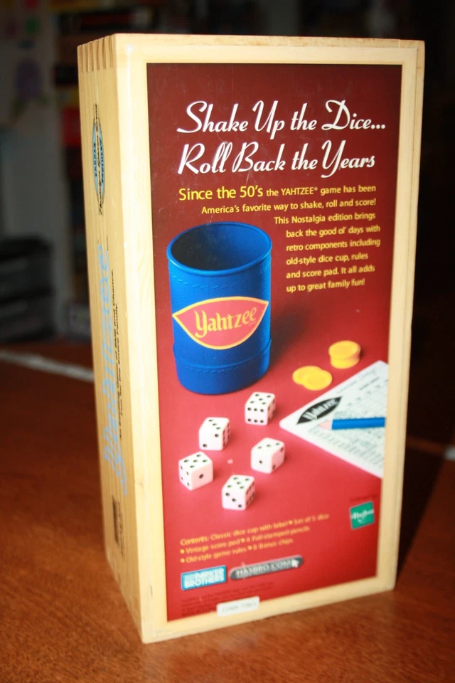 Yahtzee Nostalgia Game Series Wood Box - Parker Brothers 2007 - Image 2 of 4
